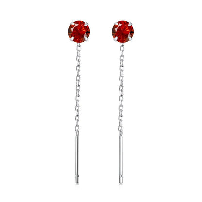 Orecchini Pietra Rossa in Argento di Cucciola Gioielli 