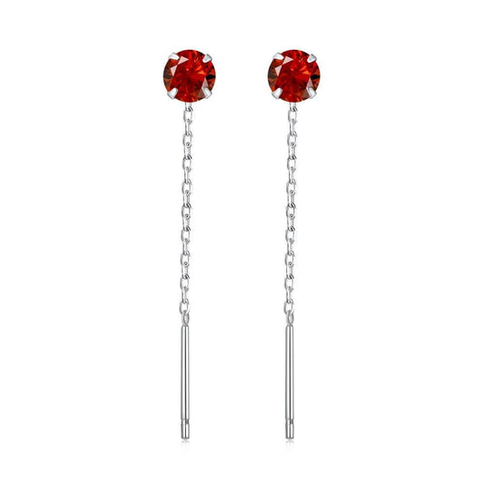 Orecchini Pietra Rossa in Argento di Cucciola Gioielli 