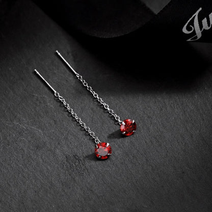 Orecchini Pietre Rossa in Argento di Cucciola Gioielli 