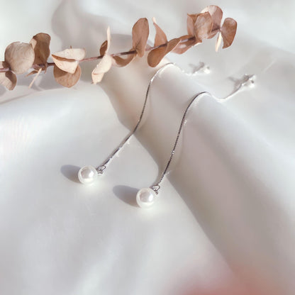 Orecchini Perla Cadente per donne in Argento | Cucciola Gioielli